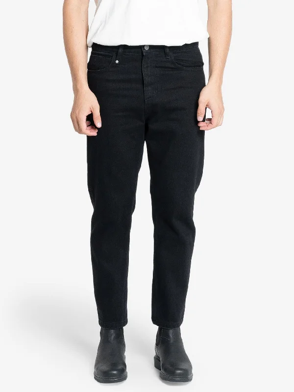 Men's Jeans in Unique PatternsChopped Denim Jean - Black Rinse