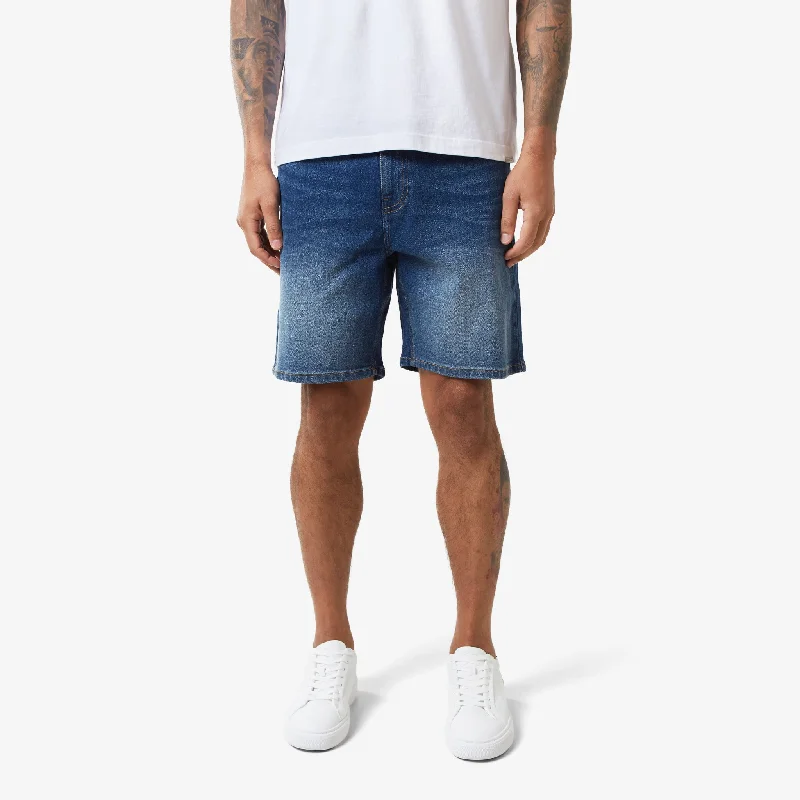 Men's Straight-Leg JeansRelaxed Fit Denim Short | Mid Blue 