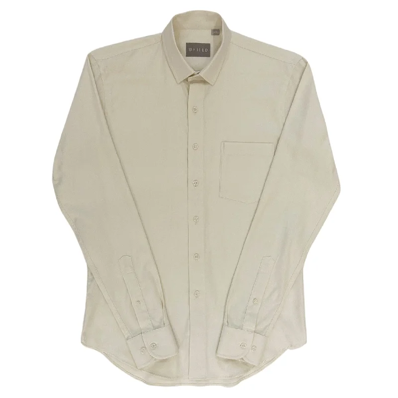 Ivory Brush Cotton Twill Shirt