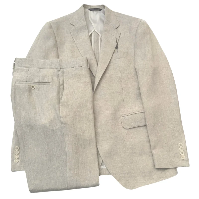 Sand Two Button Linen Suit