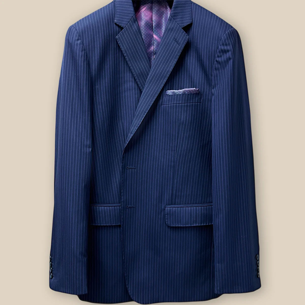 Westwood Hart Navy with Purple Pinstripes Men's Suit