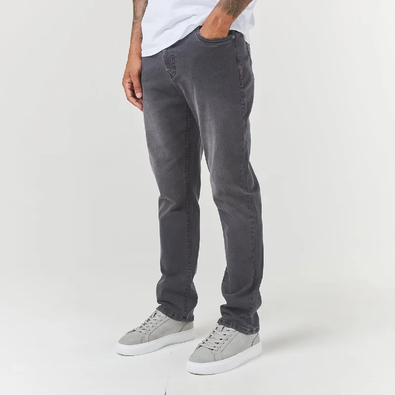 Yoked Back Men's JeansStraight Leg Denim Jean | Grey Wash