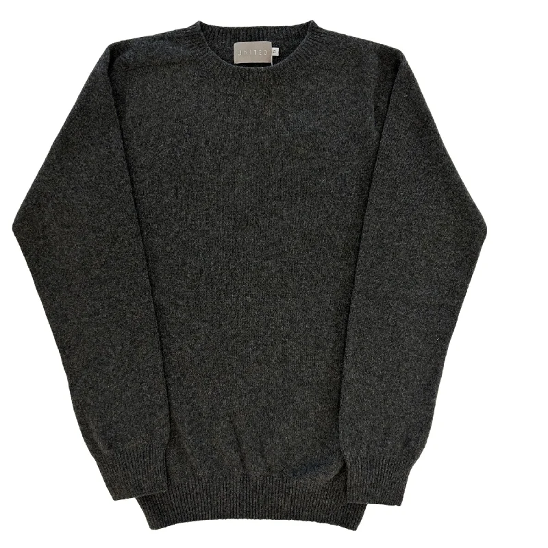 Anthracite Scottish Cashmere Merino Crewneck Sweater