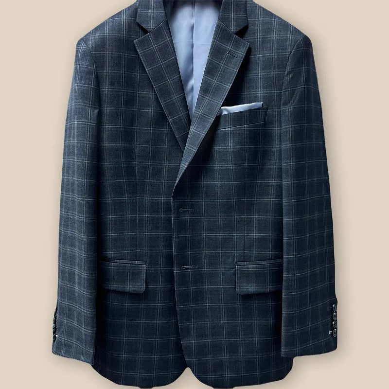 Westwood Hart Grey Plaid Windowpane Suit