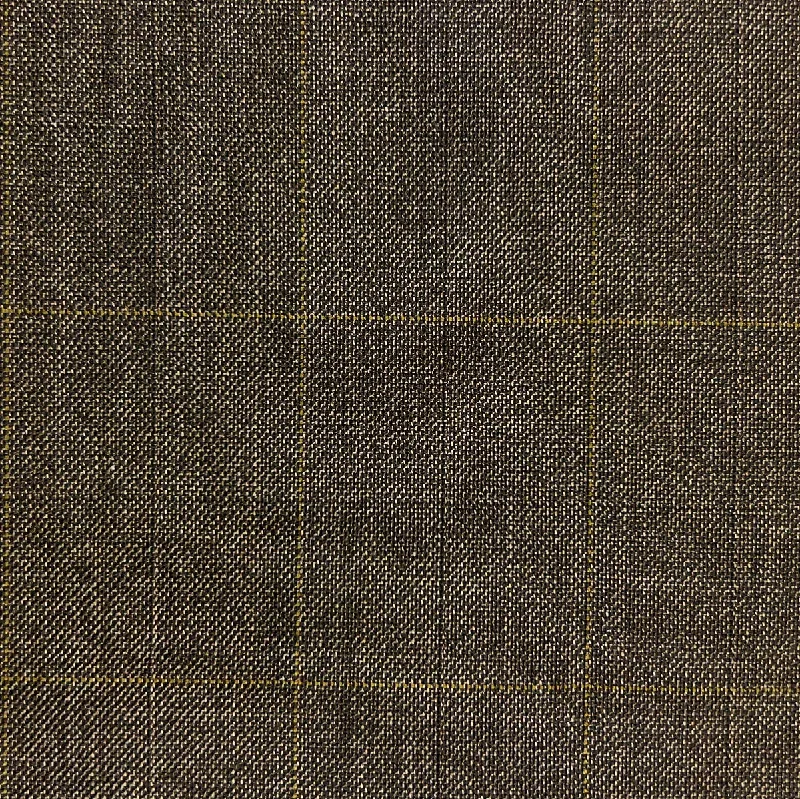 Westwood Hart Medium Brown Light Brown Windowpane Bamboo Suit