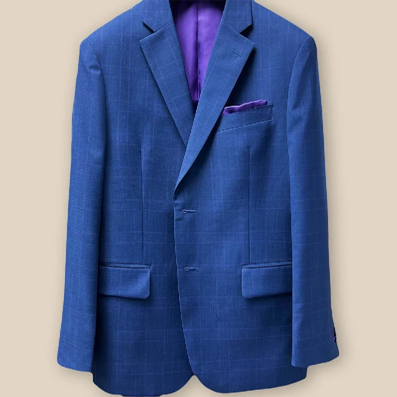 Westwood Hart Navy Prince Of Wales Glen Plaid with Purple Windowpane Suit