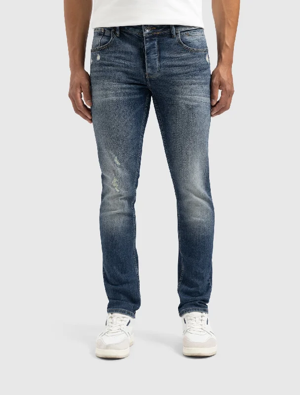 Mid-Waisted Men's JeansThe Ryan Slim Fit Jeans | Denim Dark Blue