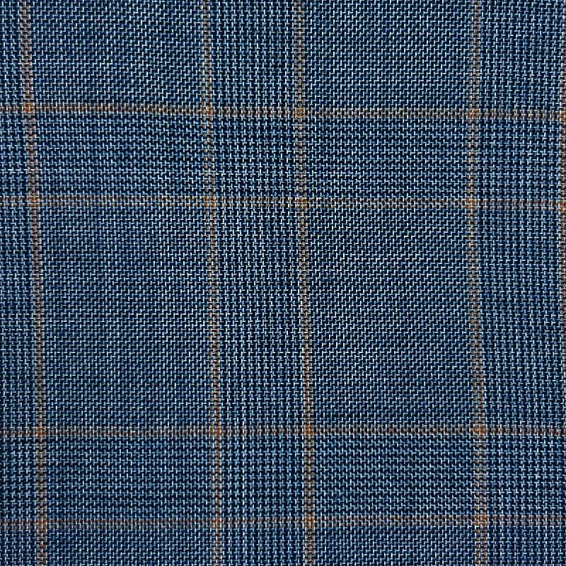 Westwood Hart Stone Blue with Tan Windowpane Plaid Suit