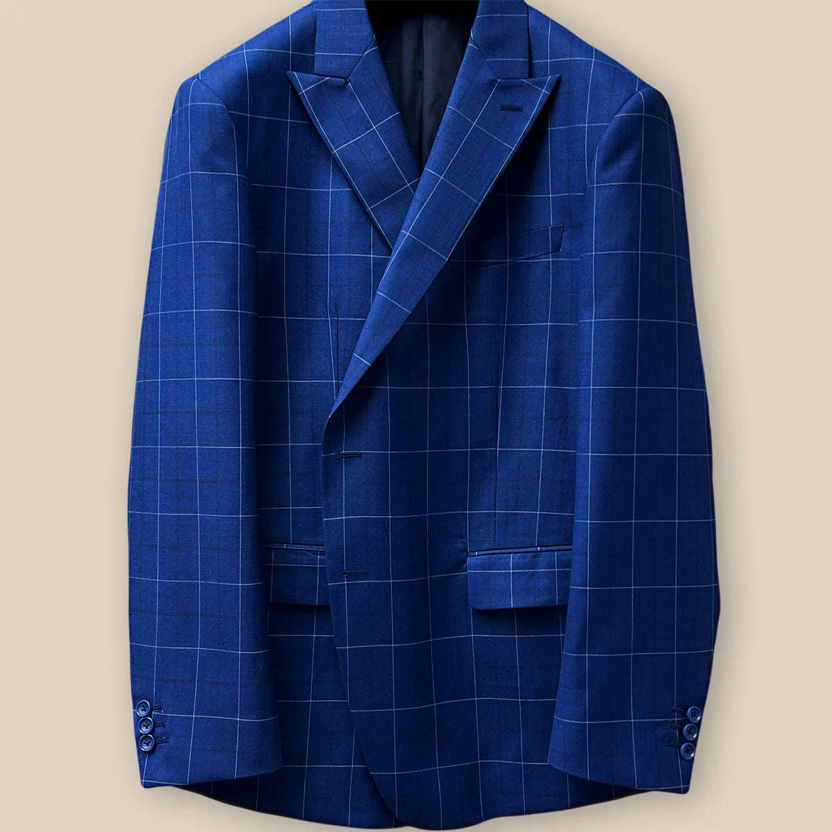 Westwood Hart Navy Blue Windowpane Men's Suit