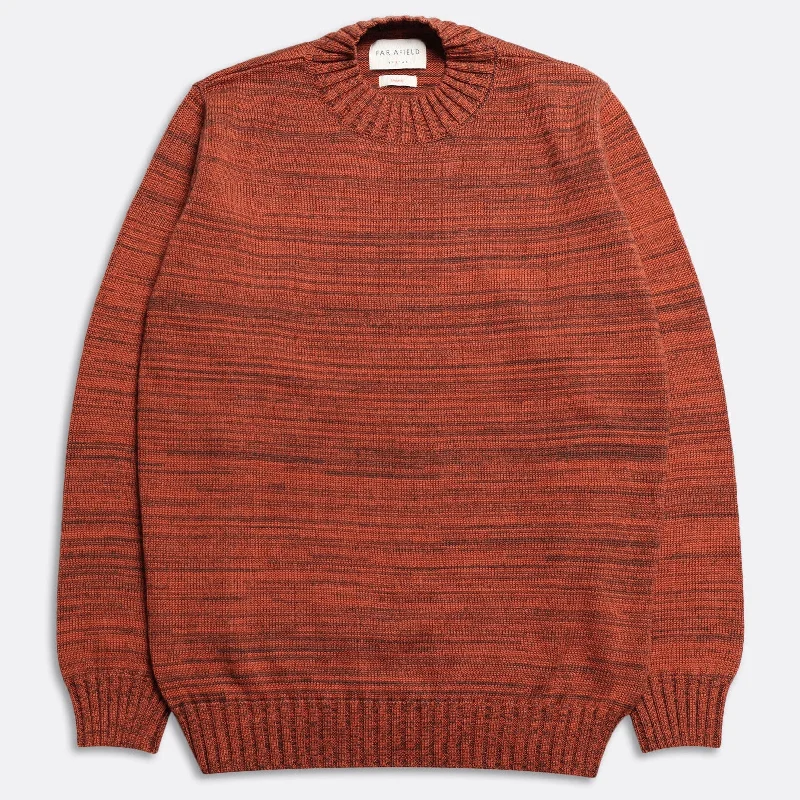 Brown Burnt Orange Dieter Knit Crewneck Sweater