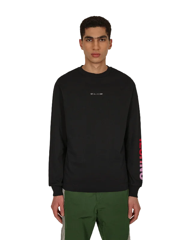 Men's Shirts with Tab CollarsTechno Longsleeve T-Shirt Black