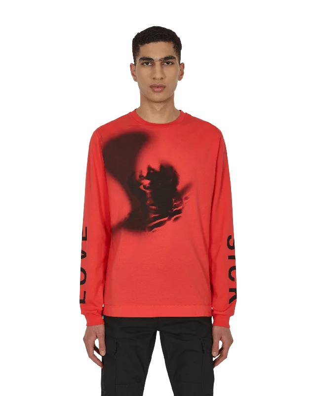 Men's Three-Quarter Sleeved TopsTreated Longsleeve T-Shirt Red