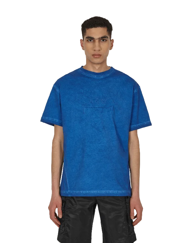 Men's Short-Sleeved ShirtsDissolve Dye T-Shirt Blue