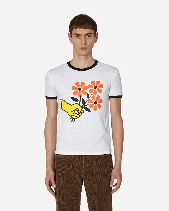 Men's Shirts with Appliqué DetailsMazzolino Fiori T-Shirt White