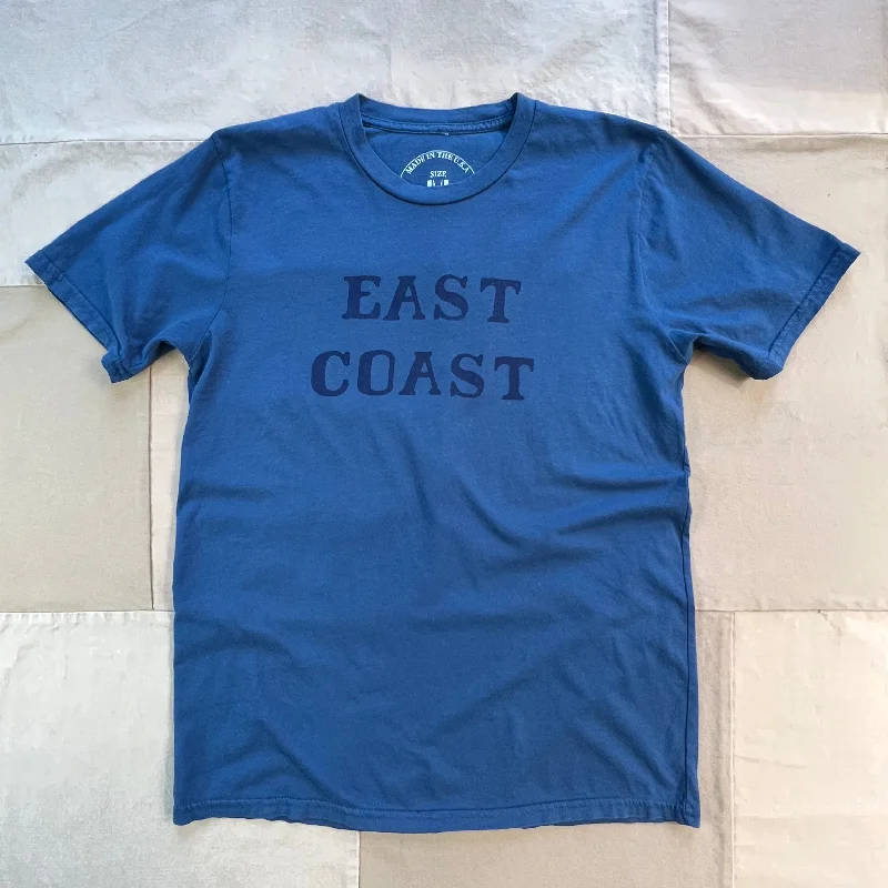 Men's Shirts with Surplice HemlinesEast Coast T-Shirt, Washed Blue/Navy