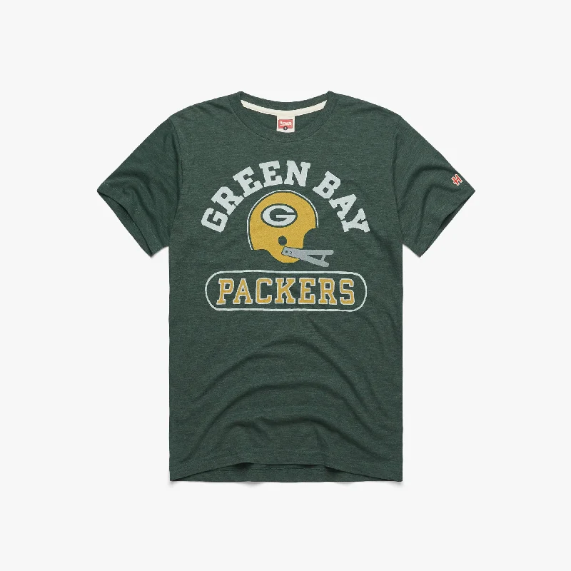 Men's Shirts with Wingtip CollarsGreen Bay Packers Throwback Helmet