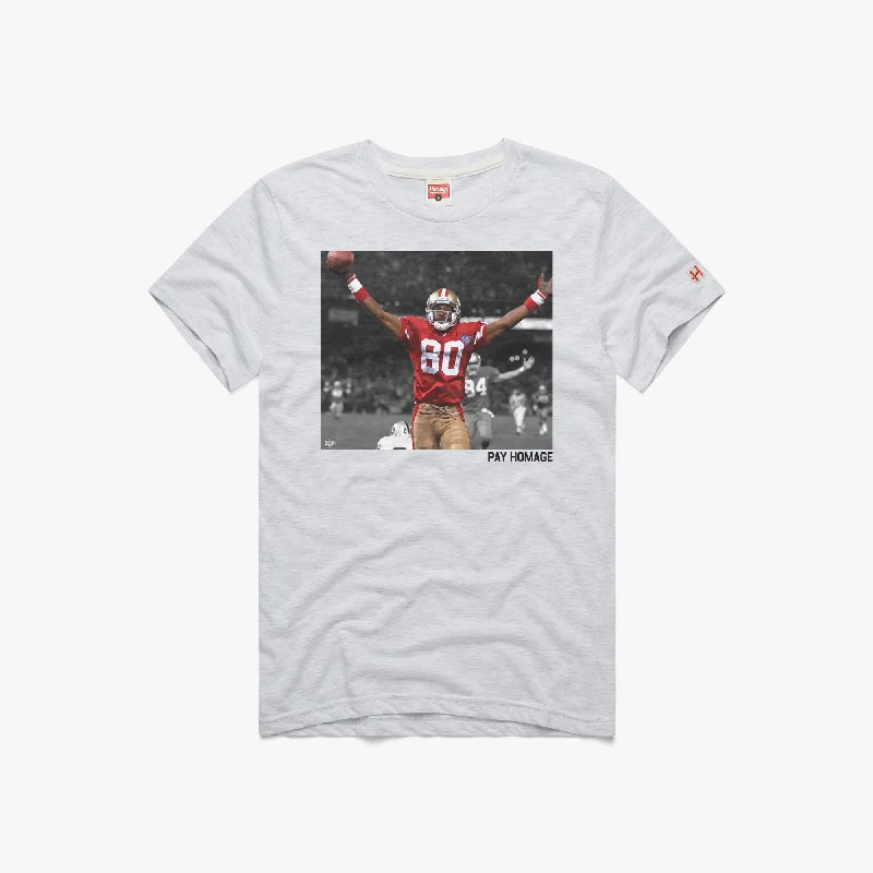 Men's Shirts with Logo EmbossmentsJerry Rice Pay Homage