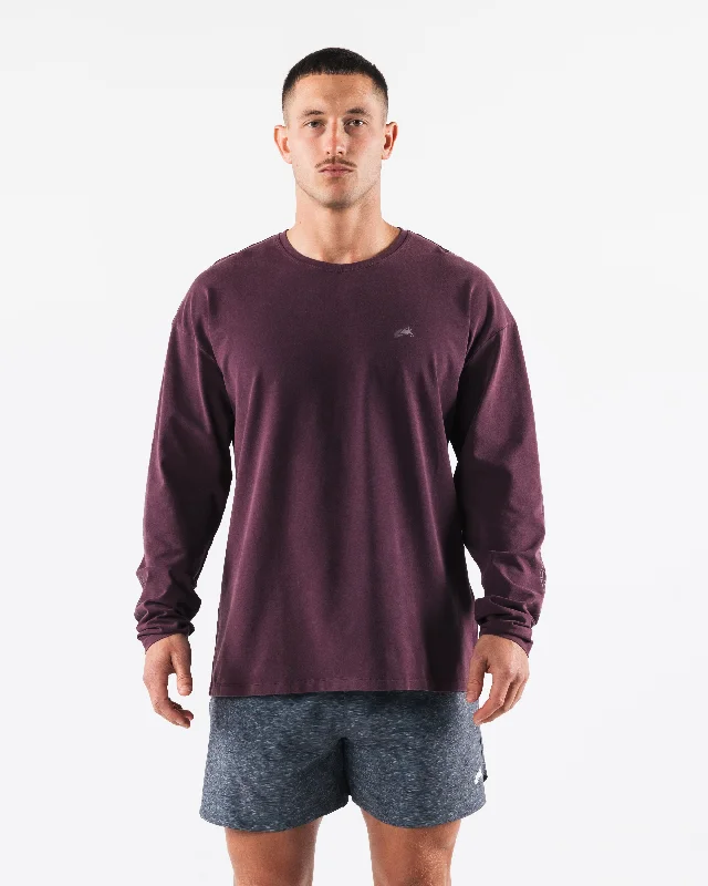 Men's Shirts with Snap ButtonsBreathe More LS Tee - Mulberry