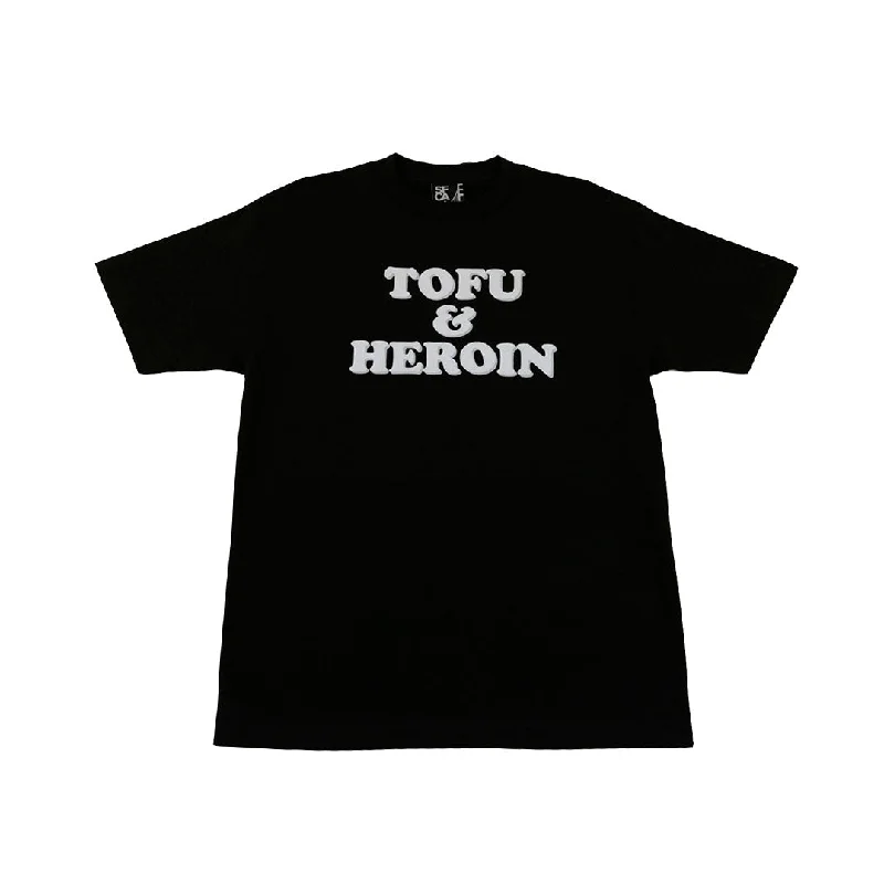 Men's Shirts with Convertible CollarsMens SFCA Tofu & Heroin T-Shirt Black