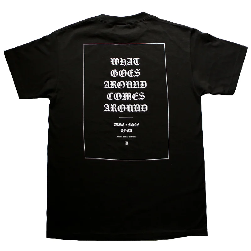 Men's Shirts with Pocket SquaresMens True Goes Around T-Shirt Black