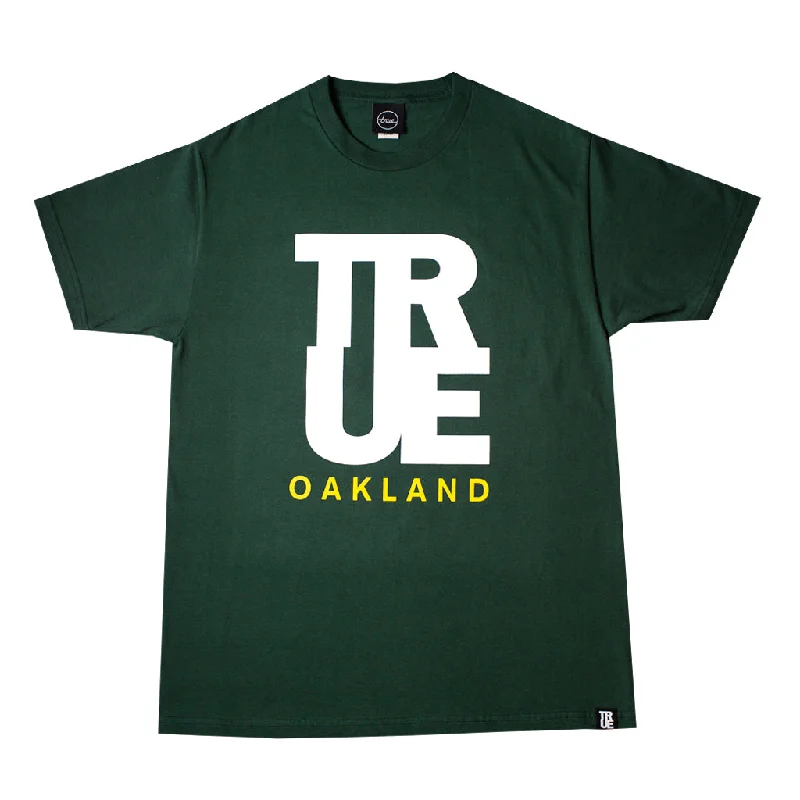 Men's Shirts with Drawstring WaistbandsMen's True Logo Oakland T-Shirt Green