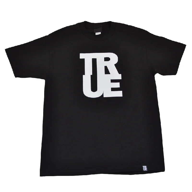 Men's Shirts with Embellished CollarsMens True Logo T-Shirt Black/White