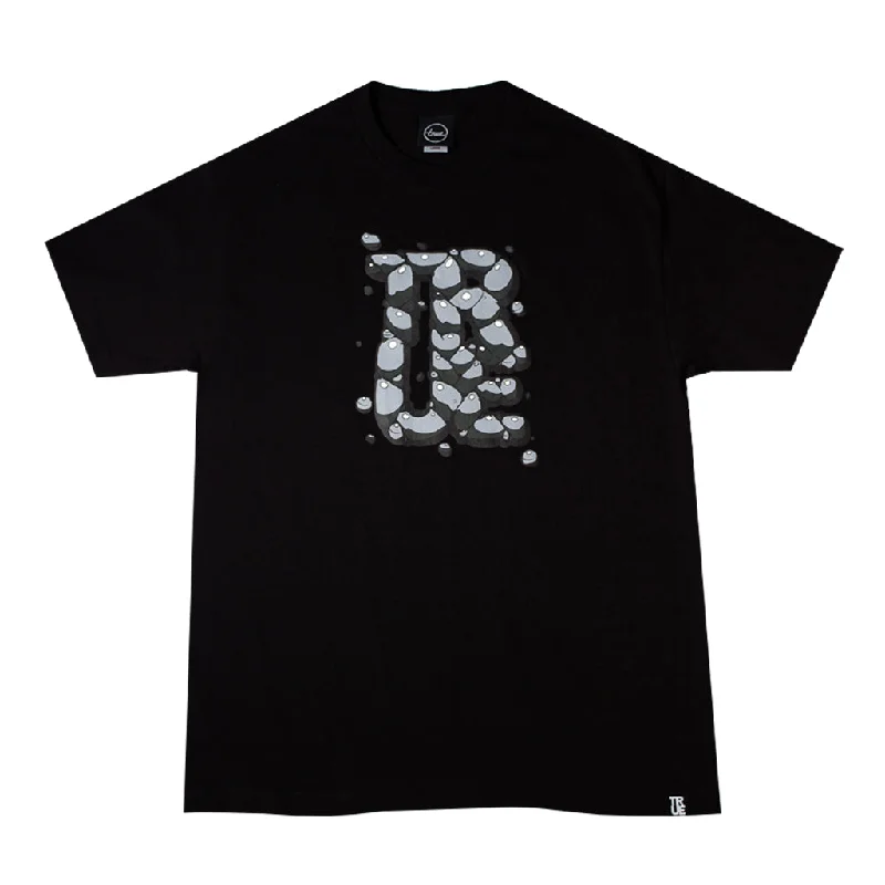 Men's Three-Quarter Sleeved TopsMens True Rocks T-Shirt Black