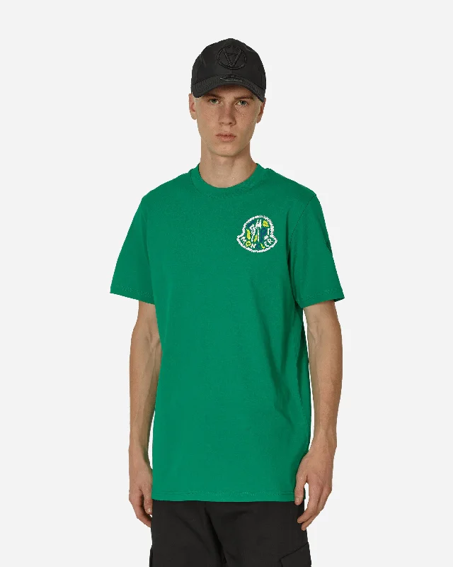 Breathable Men's Mesh TopsLogo T-Shirt Green