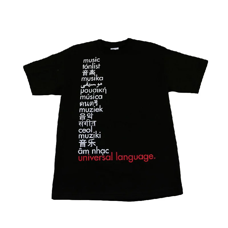 Men's Shirts with Abstract DesignsOngaku Universal Language T-Shirt Black