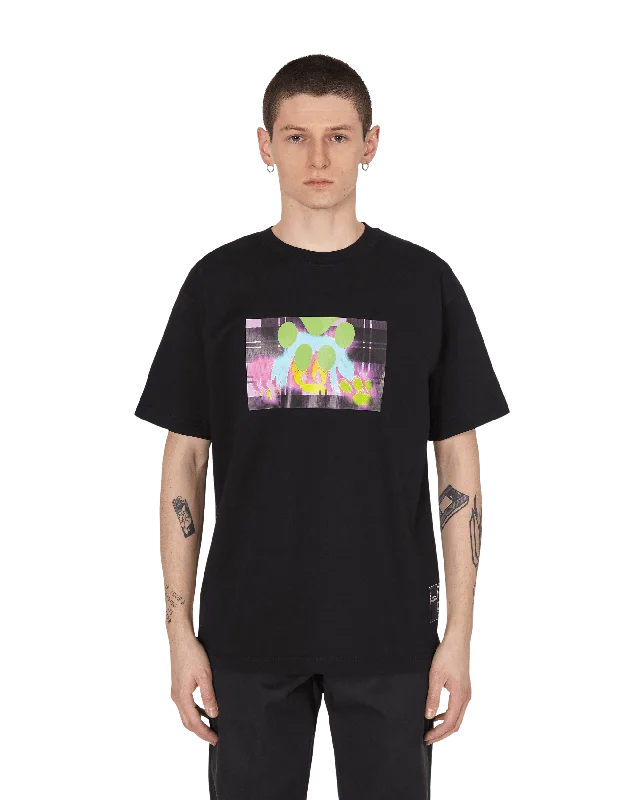 Men's Shirts with Patchwork PatternsSlam Jam T-Shirt Black