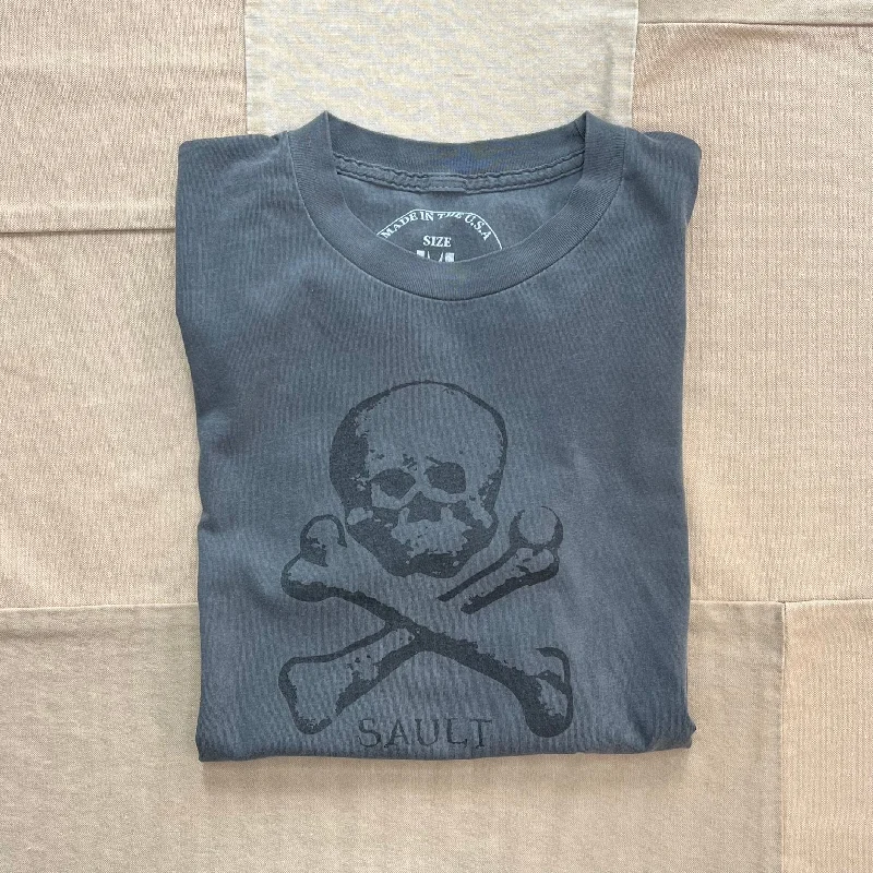 Men's Sleeveless TopsSault Jolly Roger T-shirt, Charcoal