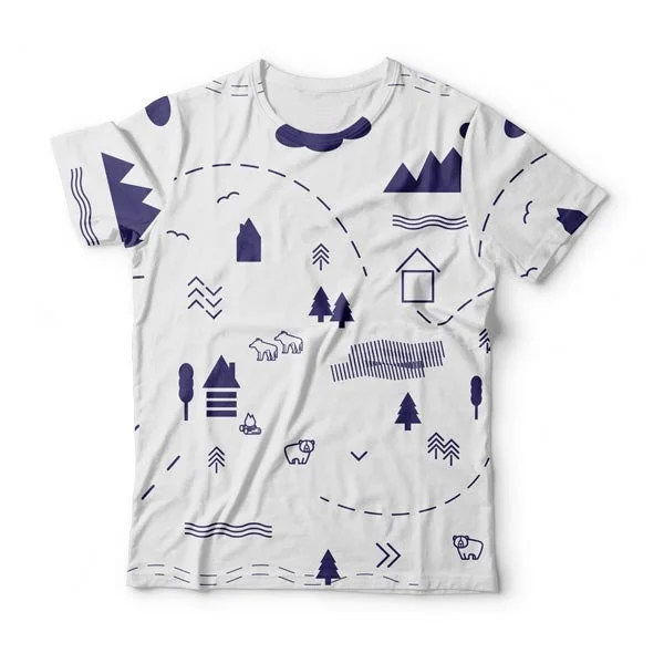 Men's Shirts for HikingSketchy Forest T-Shirt