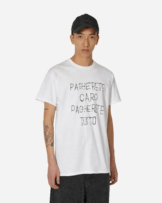 Classic Men's Button-Up ShirtsDeeMo 'Pagherete Caro Pagherete Tutto' T-Shirt White