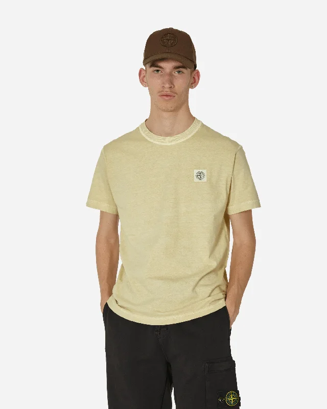 Men's Shirts with CollarsGarment Dyed Logo T-Shirt Natural Beige