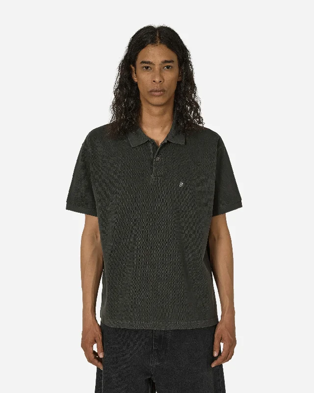 Men's Unique and Designer TopsPigment Dyed Pique Polo Black