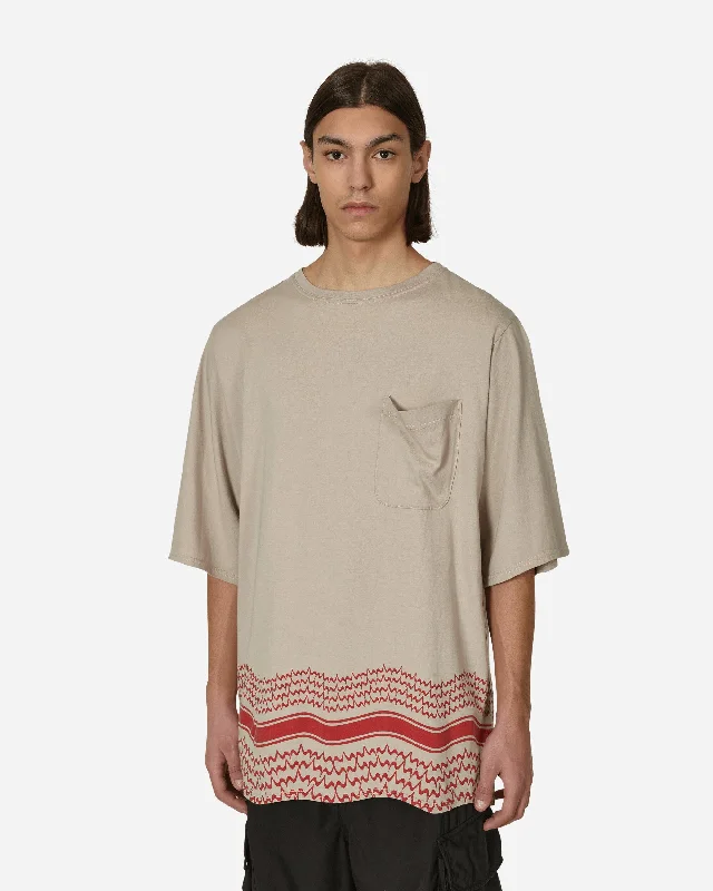 Men's Shirts with Graphic SleevesOversized Shemag T-Shirt Beige