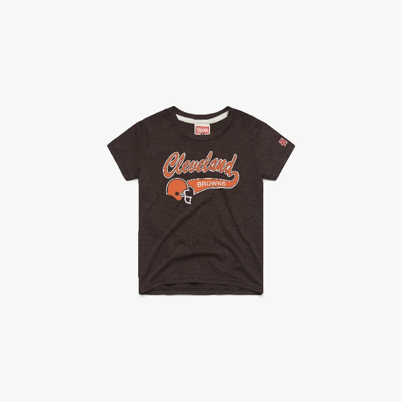 Durable Men's Work ShirtsYouth Script Cleveland Browns