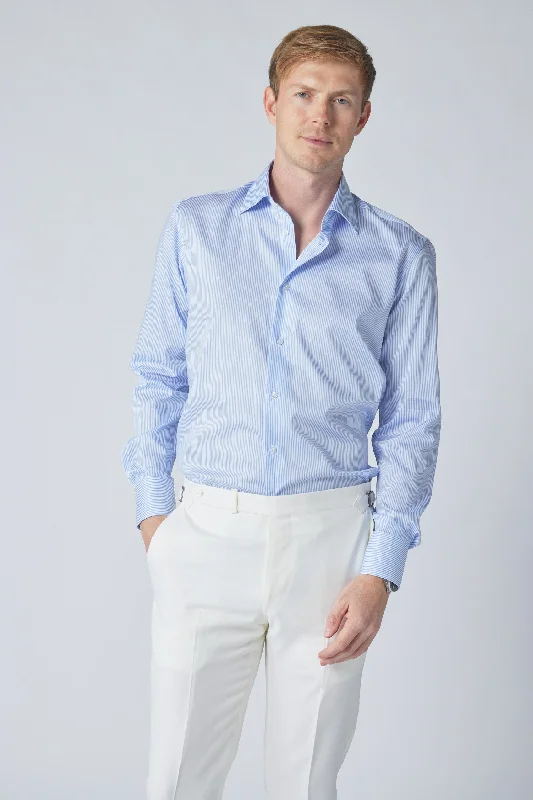 Men's Essential Dress Shirts for Everyday WearStripe Shirt in Baby Blue