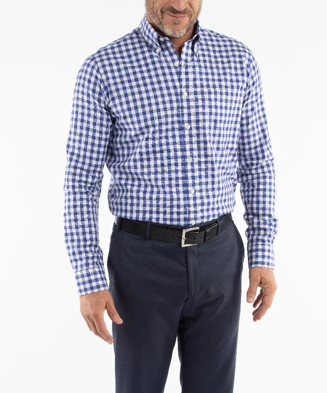 Men's Color-Blocking Shirts for a Statement LookHeritage Oxford Gingham Long Sleeve Sport Shirt