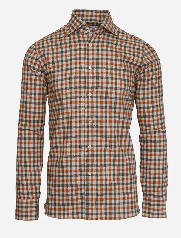 Men's Monochrome Shirts for a Minimalist VibeBrushed Twill Check Shirt