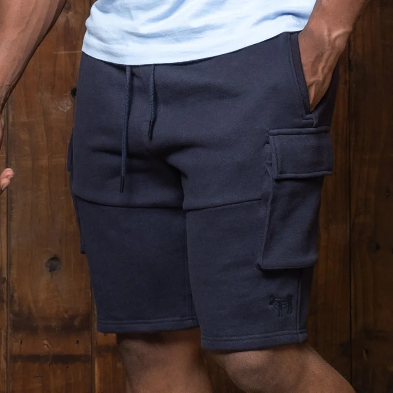 Men's Pants with SuspendersCargo Fleece Short 24-25 Midnight