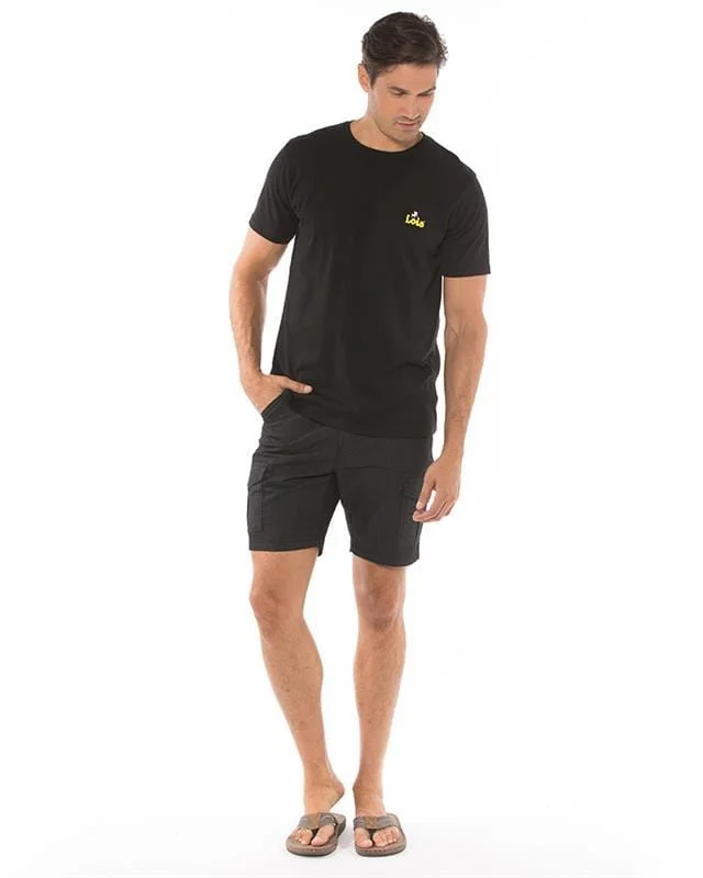 Versatile Men's ShortsLois Tom Cargo Pocket Short - Black Tom 1816-7700- 99