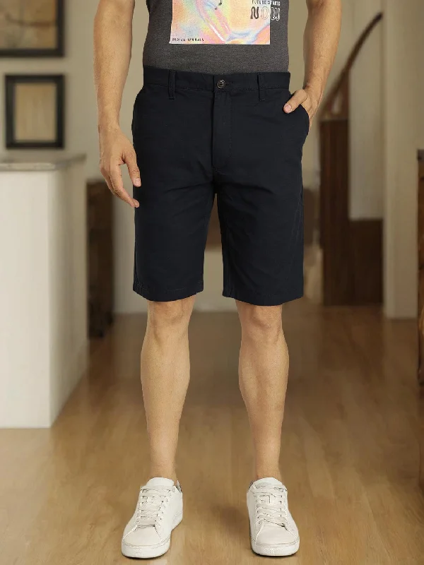 Men's Pants with Back PocketsMen Solid Cotton Shorts