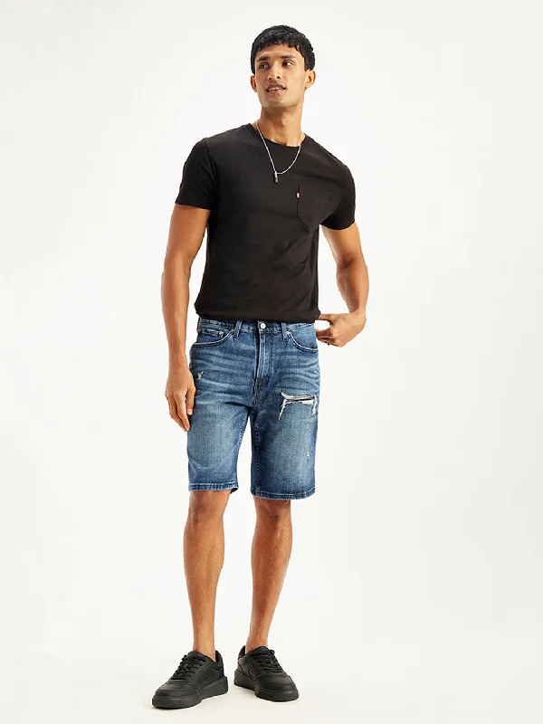 Men's Straight-Leg Jeans for a Classic FitMen's Blue Tapered Denim Shorts