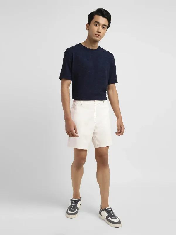 Men's Pants with Pleated FrontsMen's Cream Regular Fit Shorts