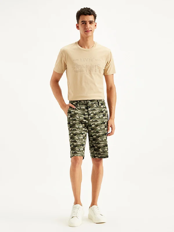 Men's Pants with Side PocketsMen's Olive Tapered Chino Shorts