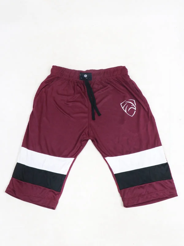 Men's Tapered Pants for a Slimming EffectMS47 SN Men's Sports Short Eagle Maroon