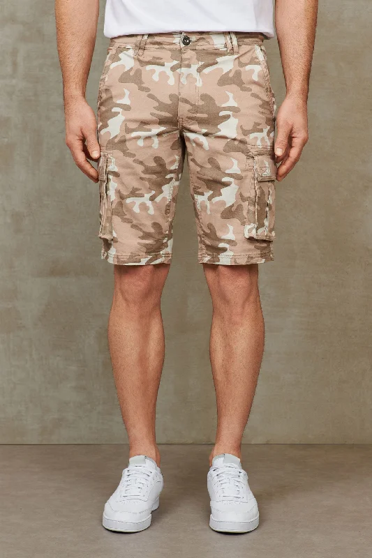 Men's Pants with Graphic PrintsShort cargo coupe droite en twill - Homme