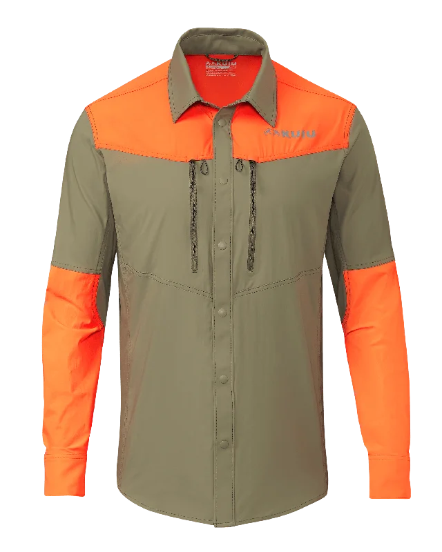 Men's Solid-Color Block Shirts for a Bold StatementUpland Sporter Shirt | Khaki/Blaze Orange