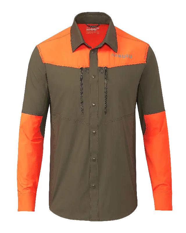 Men's Button-Down Collar Shirts for Staying PolishedUpland Sporter Shirt | Major Brown/Blaze Orange